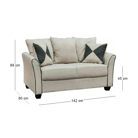 ASHLEY Sofa 2-Seater Fabric Sand