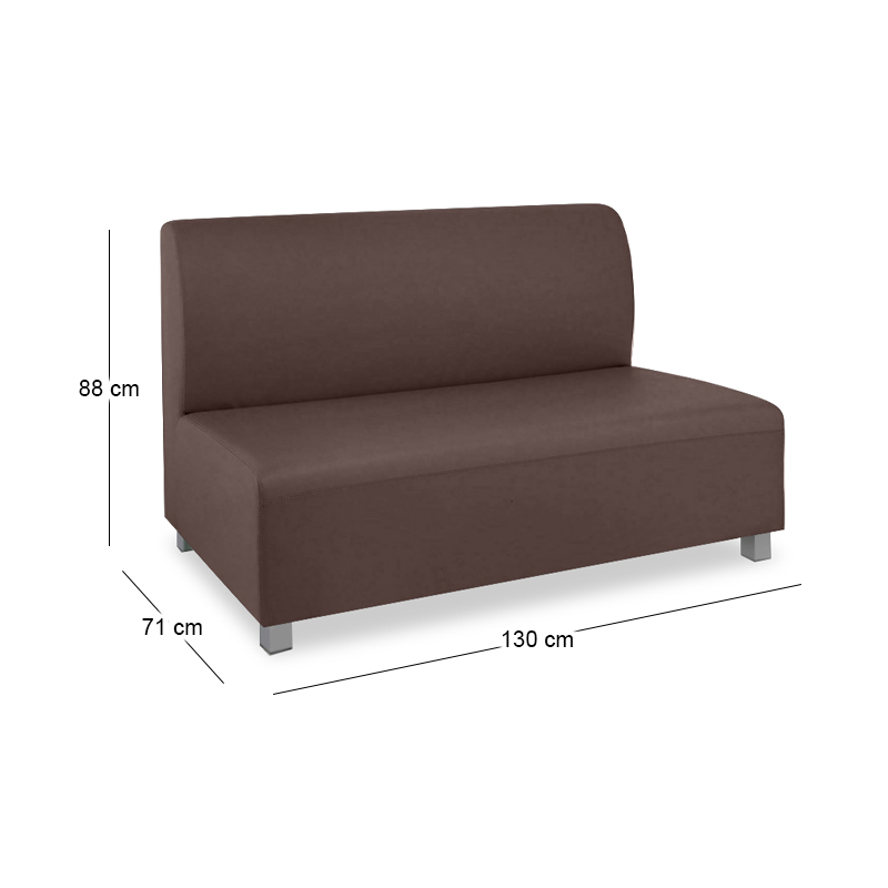 BANDY 2-Seater Sofa Brown Pu