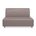 BANDY 2-Seater Sofa Sand-Grey Pu