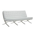 BARCELONA Type 3-Seater Sofa White Pu