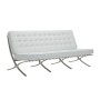 BARCELONA Type 3-Seater Sofa White Pu