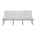 BARCELONA Type 3-Seater Sofa White Pu