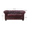 CHESTERFIELD-689 2-S Leather Antique Red