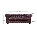 CHESTERFIELD-689 3-S Antique Red
