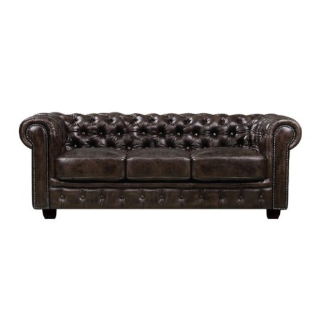 CHESTERFIELD-689 3-S Leather Brown
