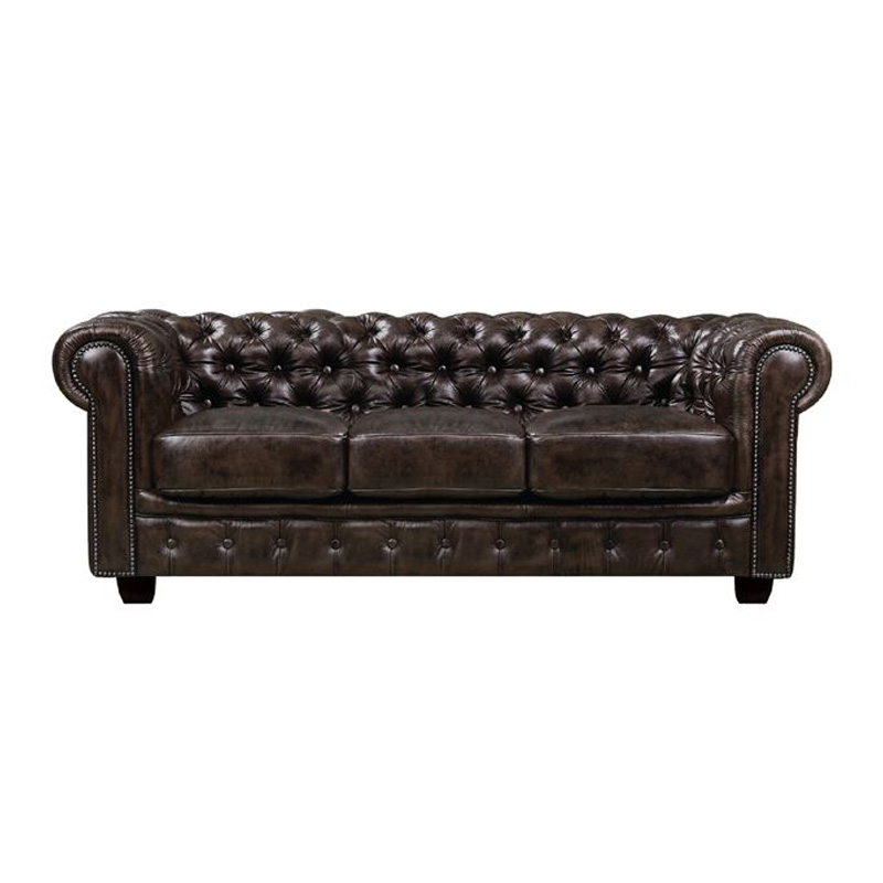CHESTERFIELD-689 3-S Leather Brown
