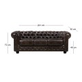 CHESTERFIELD-689 3-S Leather Brown