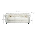 CHESTERFIELD-689 3-S Leather White