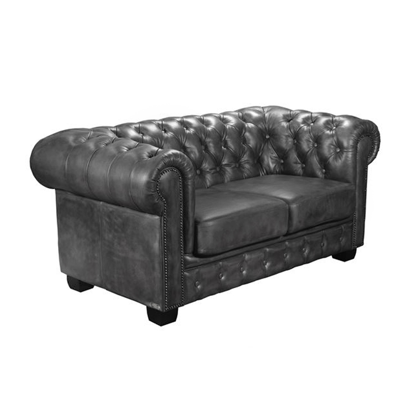 CHESTERFIELD-689 2-S Leather Antique Grey