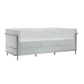 GENOVA 3-Seater Sofa Inox/White Pu