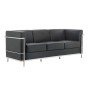 GENOVA 3-Seater Sofa Inox/Black Pu