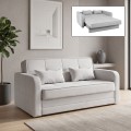 CAMAL Sofa-Bed with Storage 2-Seater / Fabric Light Grey