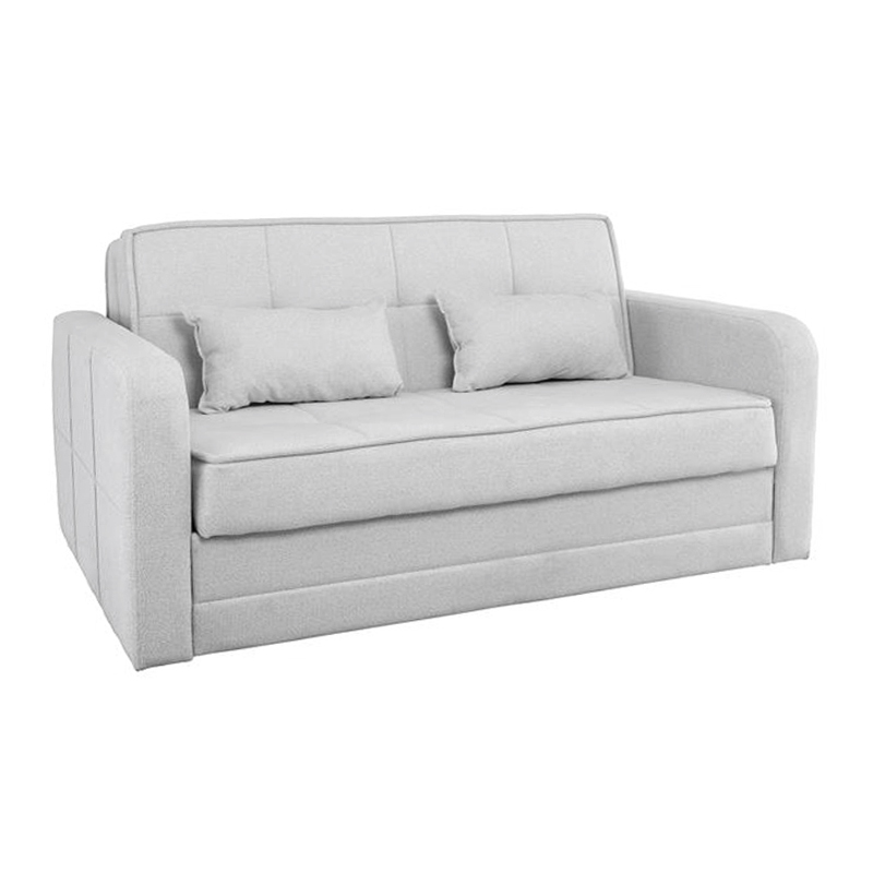 CAMAL Sofa-Bed with Storage 2-Seater / Fabric Light Grey