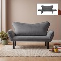 Chatto Megapap fabric two seater sofa bed in grey color 150x70x75cm.