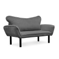 Chatto Megapap fabric two seater sofa bed in grey color 150x70x75cm.