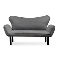 Chatto Megapap fabric two seater sofa bed in grey color 150x70x75cm.