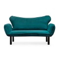 Chatto Megapap fabric two seater sofa bed in petrol green color 150x70x75cm.