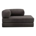 Comfort Megapap fabric two seat sofa bed in anthracite color 140x95x75cm.