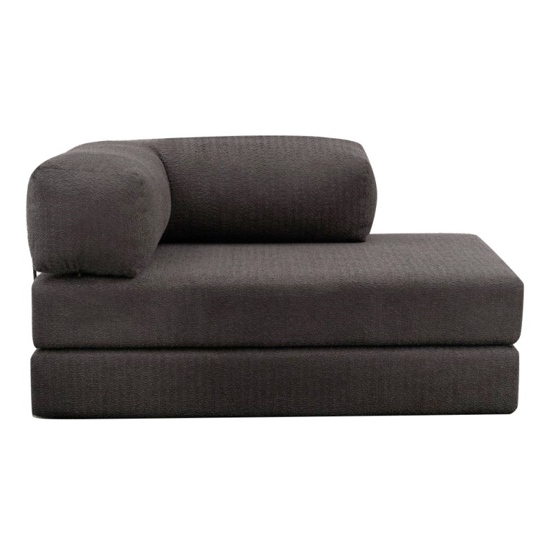 Comfort Megapap fabric two seat sofa bed in anthracite color 140x95x75cm.