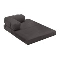 Comfort Megapap fabric two seat sofa bed in anthracite color 140x95x75cm.