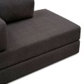 Comfort Megapap fabric two seat sofa bed in anthracite color 140x95x75cm.