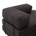 Comfort Megapap fabric two seat sofa bed in anthracite color 140x95x75cm.