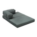 Comfort Megapap fabric two seat sofa bed in mint green color 140x95x75cm.