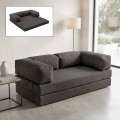 Comfort Megapap fabric three seat sofa bed in anthracite color 190x95x75cm.