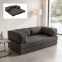 Comfort Megapap fabric three seat sofa bed in anthracite color 190x95x75cm.