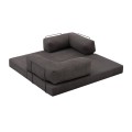 Comfort Megapap fabric three seat sofa bed in anthracite color 190x95x75cm.