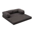 Comfort Megapap fabric three seat sofa bed in anthracite color 190x95x75cm.