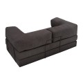 Comfort Megapap fabric three seat sofa bed in anthracite color 190x95x75cm.
