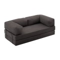 Comfort Megapap fabric three seat sofa bed in anthracite color 190x95x75cm.