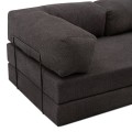 Comfort Megapap fabric three seat sofa bed in anthracite color 190x95x75cm.