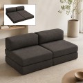 Comfort Megapap fabric three seat sofa bed in anthracite color 190x95x75cm.