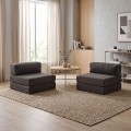 Comfort Megapap fabric three seat sofa bed in anthracite color 190x95x75cm.