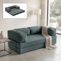 Comfort Megapap fabric three seat sofa bed in mint green color 190x95x75cm.