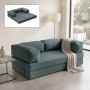 Comfort Megapap fabric three seat sofa bed in mint green color 190x95x75cm.