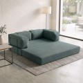 Comfort Megapap fabric three seat sofa bed in mint green color 190x95x75cm.