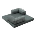 Comfort Megapap fabric three seat sofa bed in mint green color 190x95x75cm.