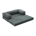 Comfort Megapap fabric three seat sofa bed in mint green color 190x95x75cm.