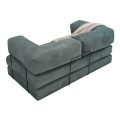 Comfort Megapap fabric three seat sofa bed in mint green color 190x95x75cm.