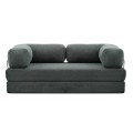 Comfort Megapap fabric three seat sofa bed in mint green color 190x95x75cm.