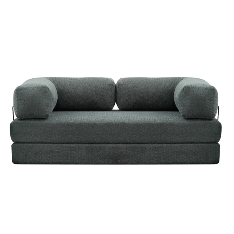 Comfort Megapap fabric three seat sofa bed in mint green color 190x95x75cm.