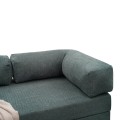 Comfort Megapap fabric three seat sofa bed in mint green color 190x95x75cm.