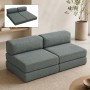Comfort Megapap fabric three seat sofa bed in mint color 190x95x75cm.