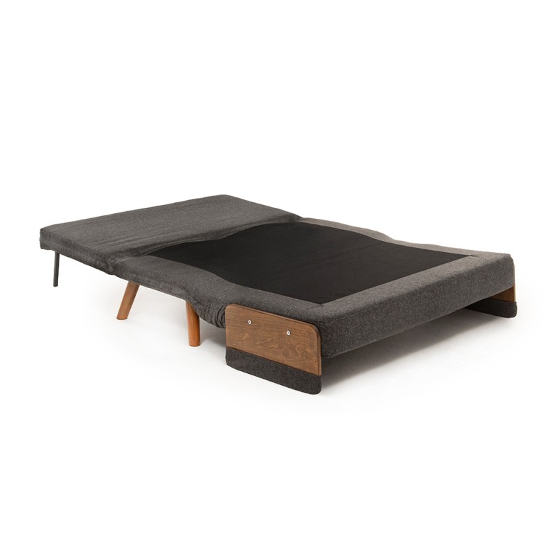 Cosmo Megapap fabric two seater sofa bed in dark grey color 133x78x78cm.