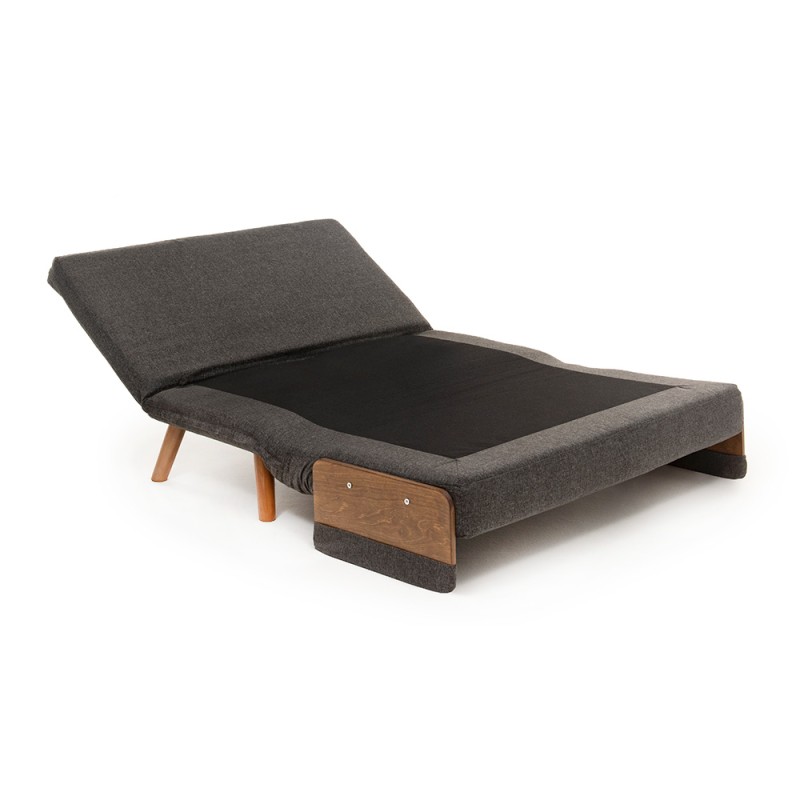 Cosmo Megapap fabric two seater sofa bed in dark grey color 133x78x78cm.