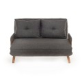 Cosmo Megapap fabric two seater sofa bed in dark grey color 133x78x78cm.