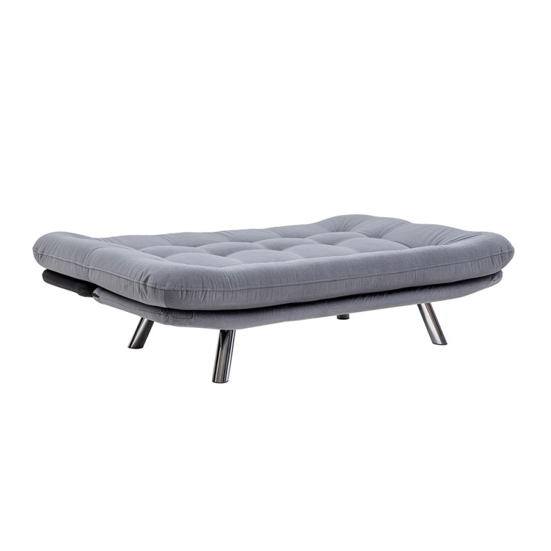 Hippo Megapap three seater fabric sofa bed in grey color 180x87x85cm.